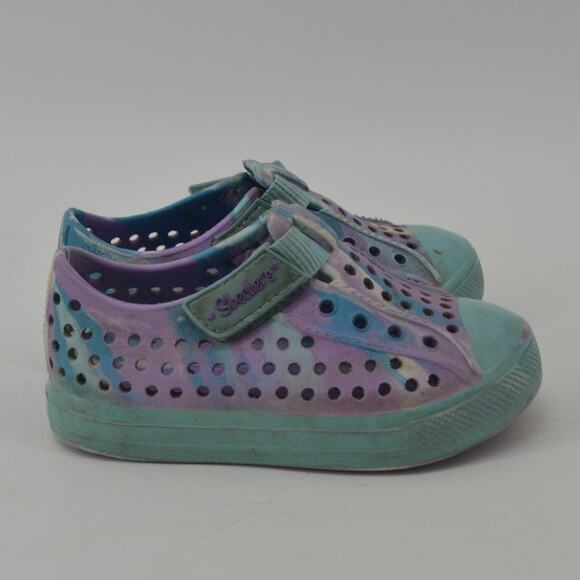 Skechers Guzman Swirl Size 5 Water Shoes Girl Blue Purple - Picture 6 of 13
